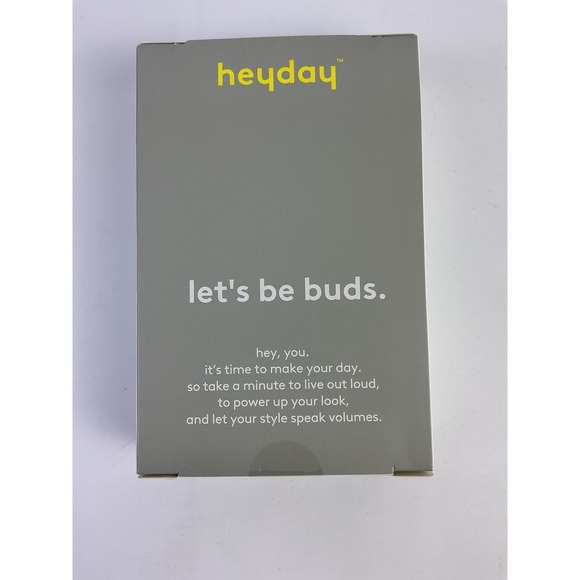 Heyday Wired Earbuds Flower Design Blue Gray In Ear With Microphone - Picture 2 of 4